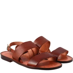 Sandali Euforia Da Donna Stile Romano Antico In Pelle Marrone