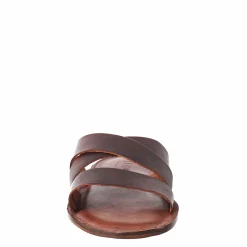 Sandali Gladiatore Da Uomo In Pelle Marrone