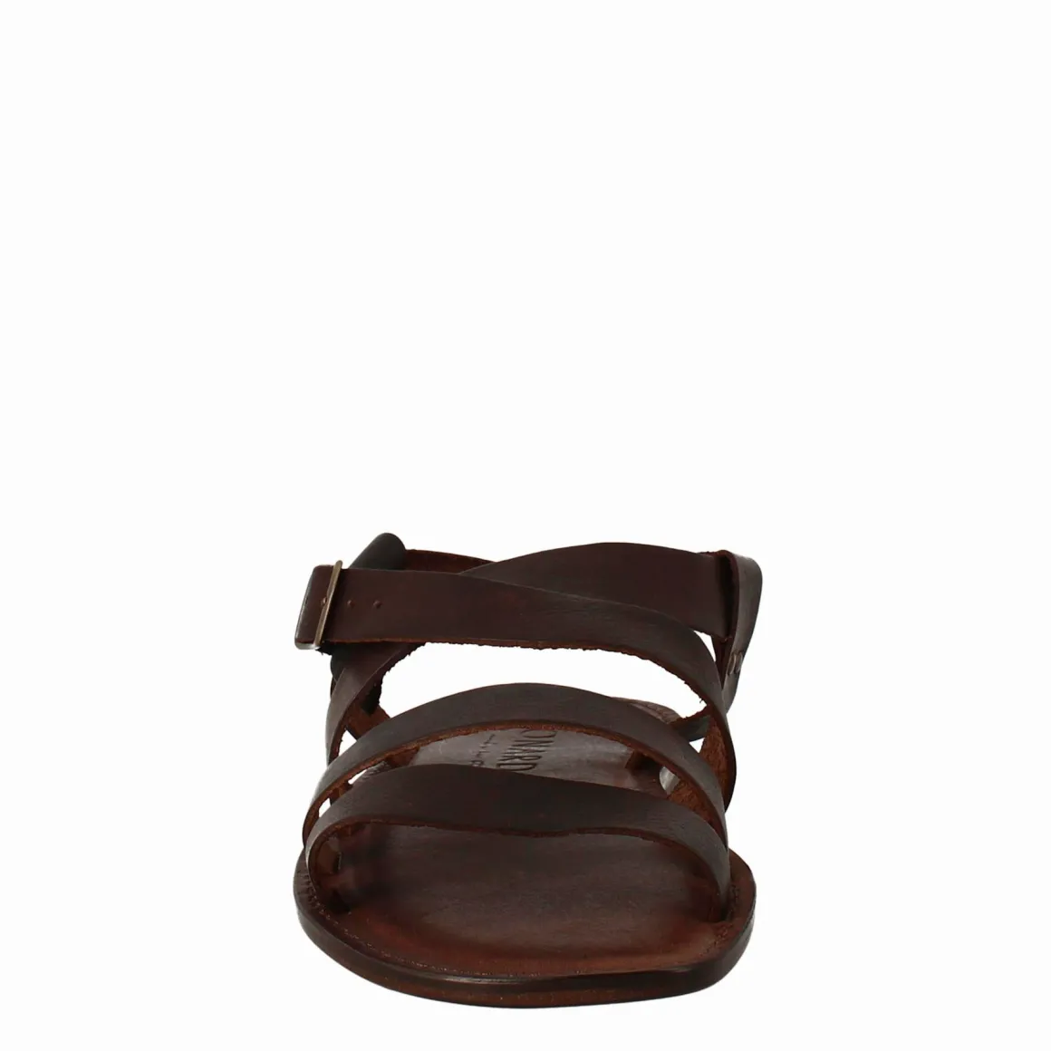 Sandali Pisa Modello Gladiatore Da Uomo In Pelle Color Marrone