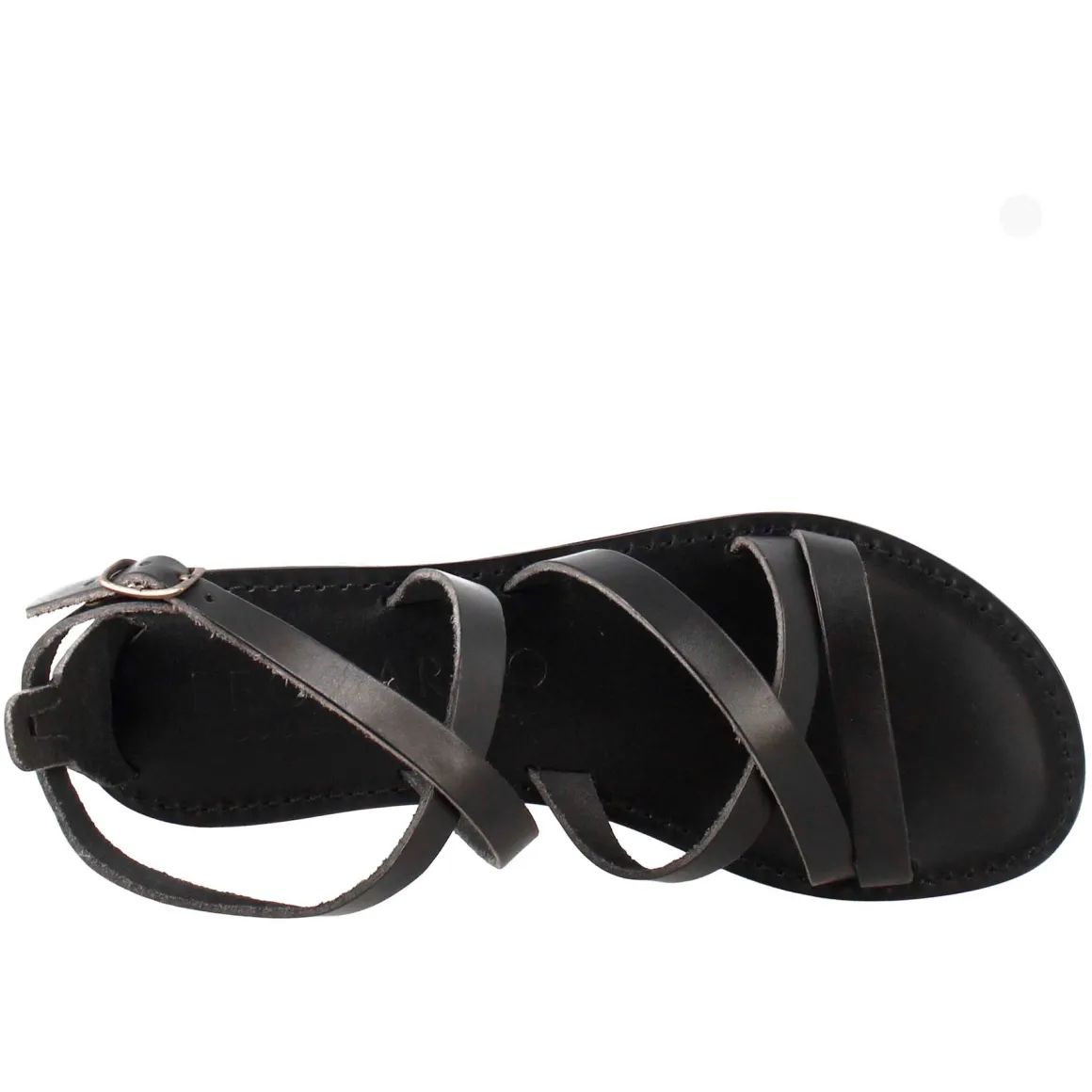 Sandali Sinfonia Da Donna Stile Romano Antico In Pelle Colore Nero