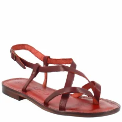 Sandali Solace Da Donna Stile Romano Antico In Pelle Marrone