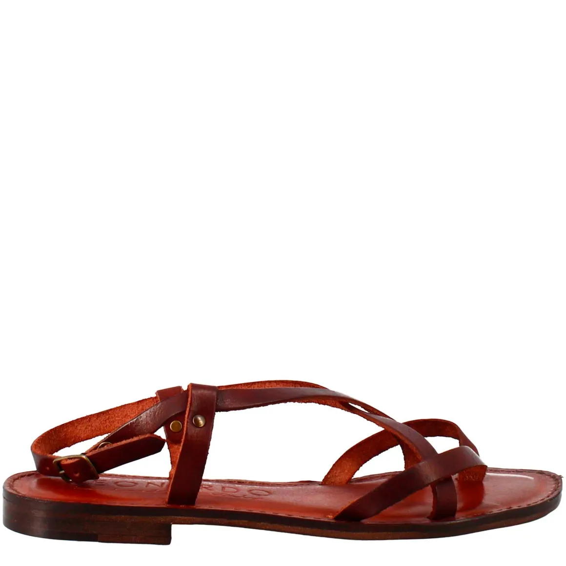 Sandali Solace Da Donna Stile Romano Antico In Pelle Marrone
