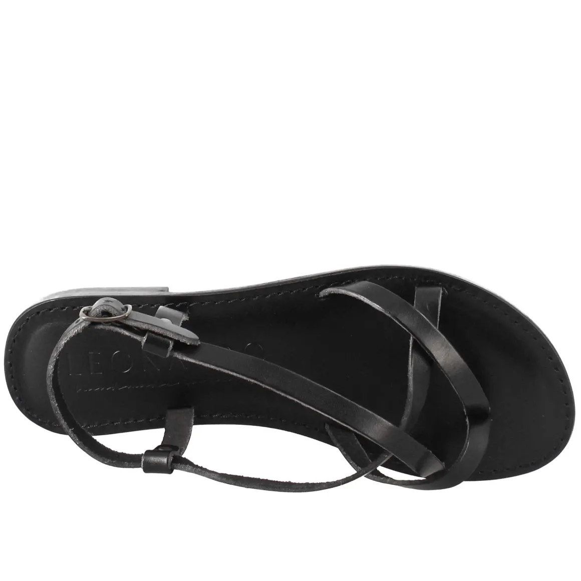 Sandali Solace Da Donna Stile Romano Antico In Pelle Colore Nero