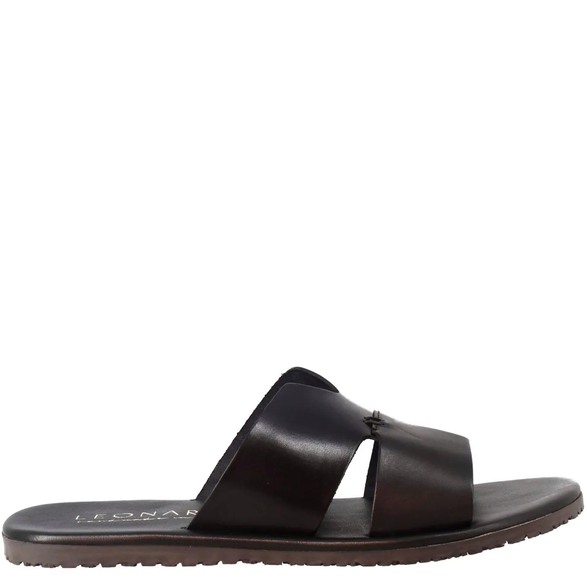 Sandali Uomo A H In Pelle Colore Nero