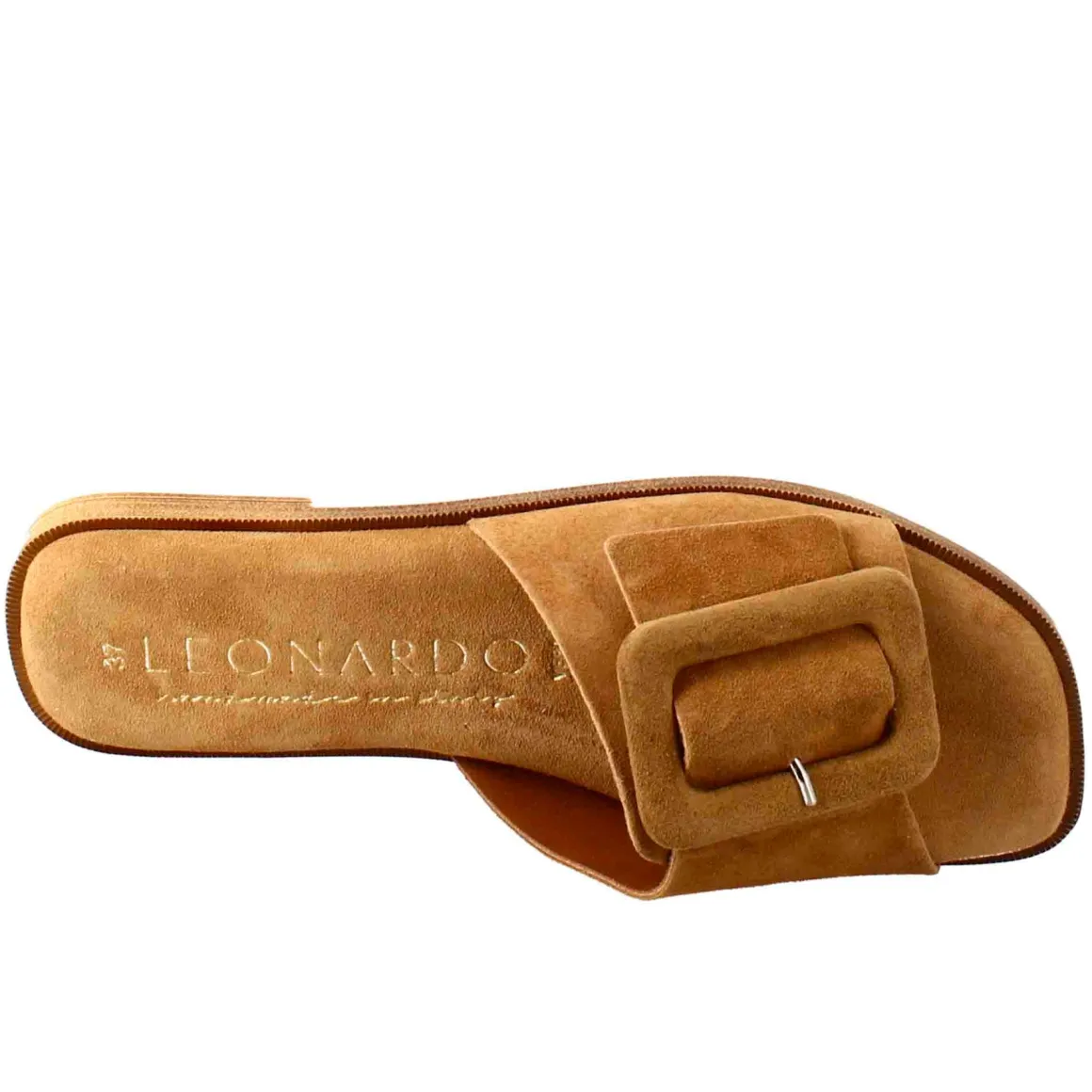 Sandalo Basso Da Donna In Pelle Scamosciata Marrone