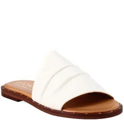 Sandalo Da Donna A Fascia In Pelle Bianco