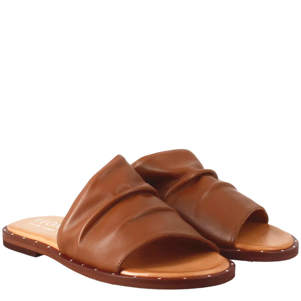 Sandalo Da Donna A Fascia In Pelle Marrone