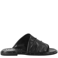 Sandalo Da Donna A Fascia In Pelle Nero