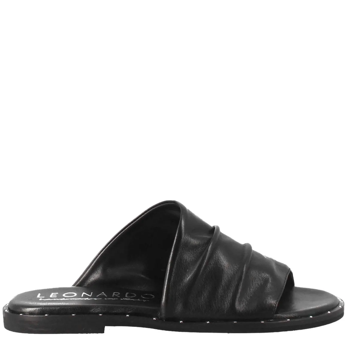 Sandalo Da Donna A Fascia In Pelle Nero