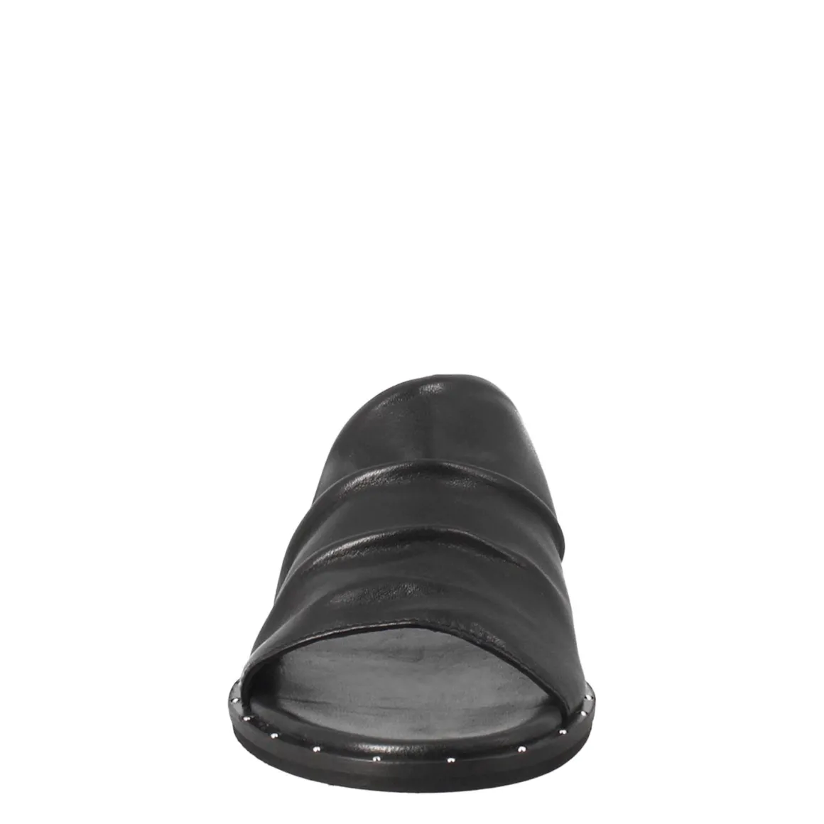 Sandalo Da Donna A Fascia In Pelle Nero