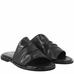Sandalo Da Donna A Fascia In Pelle Nero