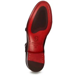 Scarpa Con Doppia Fibbia Da Uomo In Pelle Scamosciata Colore Marrone Scuro