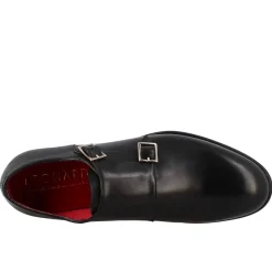 Scarpa Doppia Fibbia Da Uomo In Pelle Nera