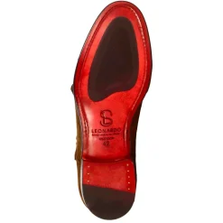 Scarpa Doppia Fibbia Da Uomo In Pelle Scamosciata Colore Marrone Chiaro