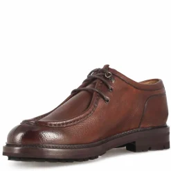 Scarpa Stringata Da Uomo Modello Ingegnere In Pelle Marrone