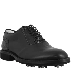 Scarpe Da Golf Da Donna Colore Nero Dettagli Brogue Artigianali In Pelle