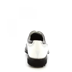 Scarpe Da Golf Donna Classiche Artigianali In Pelle Bianca Nera
