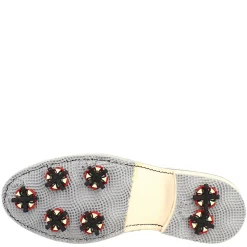 Scarpe Da Golf Donna Classiche Brogues Artigianali In Pelle Bianca