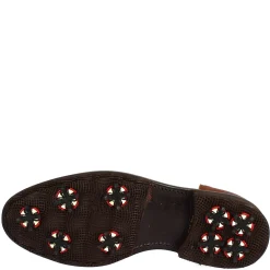 Scarpe Da Golf Donna Classiche Artigianali In Pelle Bianca Marrone