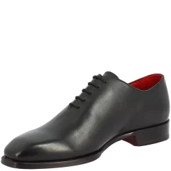 Scarpe Da Uomo Fatte A Mano Stringate In Pelle Nera Con Lacci