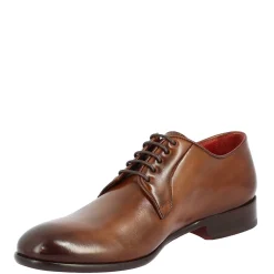 Scarpe Da Uomo Stringate Fatte A Mano In Pelle Brandy