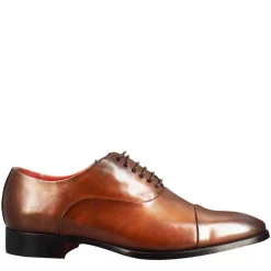 Scarpe Francesine Con Puntale In Pelle Color Brandy