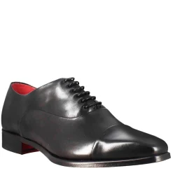 Scarpe Francesine Con Puntale In Pelle Color Nero
