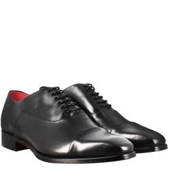 Scarpe Francesine Con Puntale In Pelle Color Nero