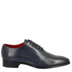 Scarpe Wholecut Da Uomo Artigianali In Pelle Delavè Blu