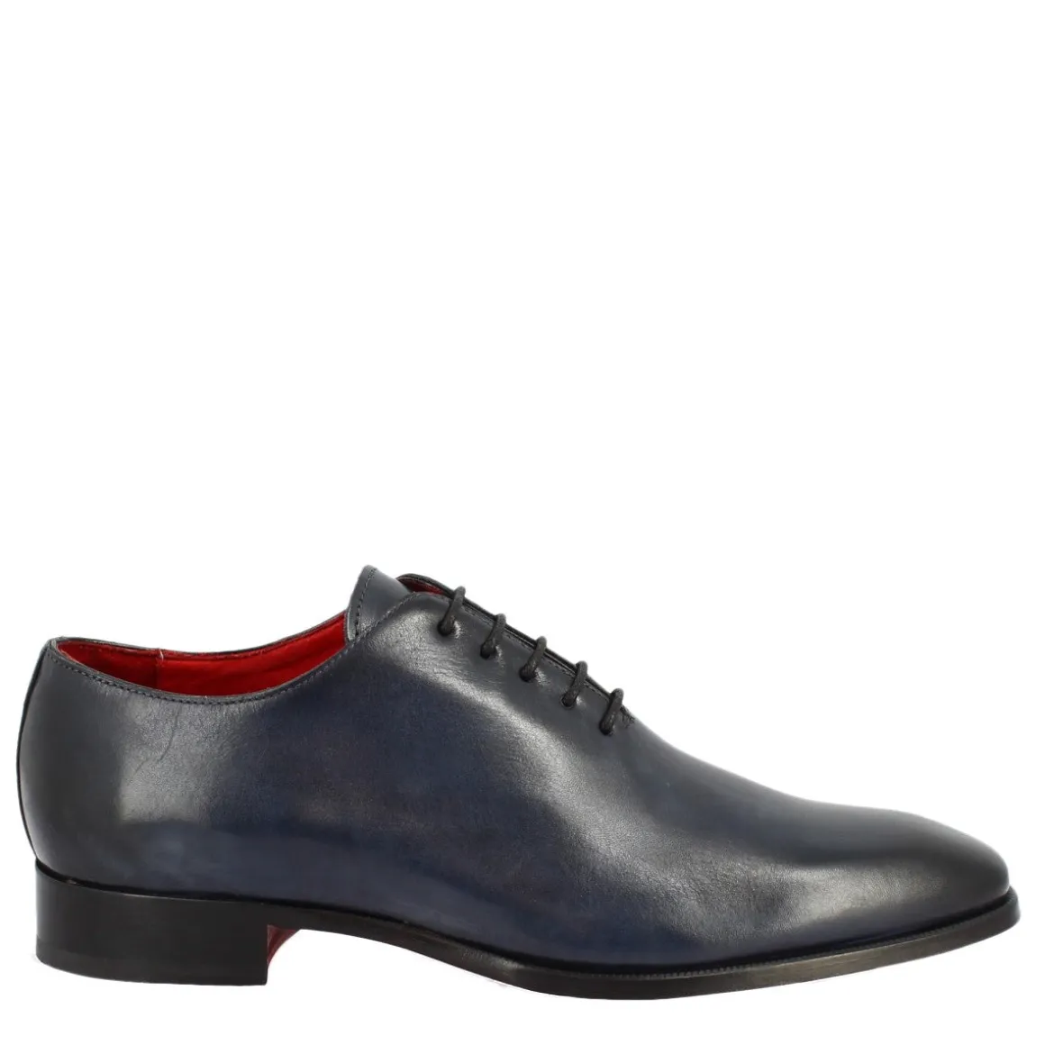 Scarpe Wholecut Da Uomo Artigianali In Pelle Delavè Blu