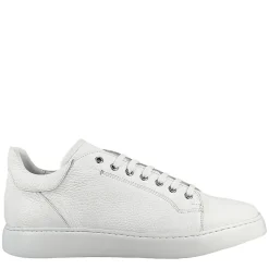 Sneaker Bianca Elegante Da Uomo In Pelle Liscia
