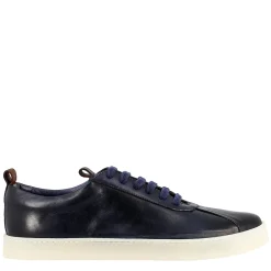 Sneaker Blu Elegante Da Uomo In Pelle Liscia