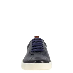 Sneaker Blu Elegante Da Uomo In Pelle Liscia