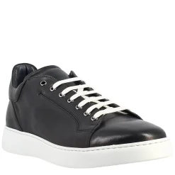 Sneaker Blu Elegante Da Uomo In Pelle Liscia
