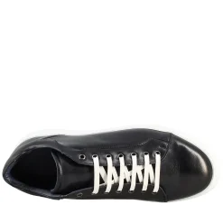 Sneaker Blu Elegante Da Uomo In Pelle Liscia
