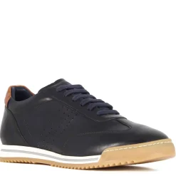 Sneaker Casual Da Uomo In Pelle Colore Blu