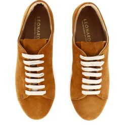 Sneaker Classica Da Uomo In Pelle Scamosciata Colore Marrone Chiaro