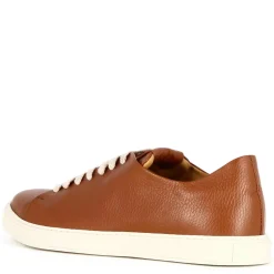 Sneaker Classica Da Uomo In Pelle Colore Marrone