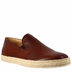 Sneaker Marrone Brandy Elegante Da Uomo In Pelle Liscia