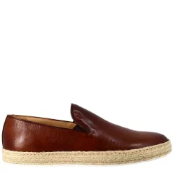 Sneaker Marrone Brandy Elegante Da Uomo In Pelle Liscia