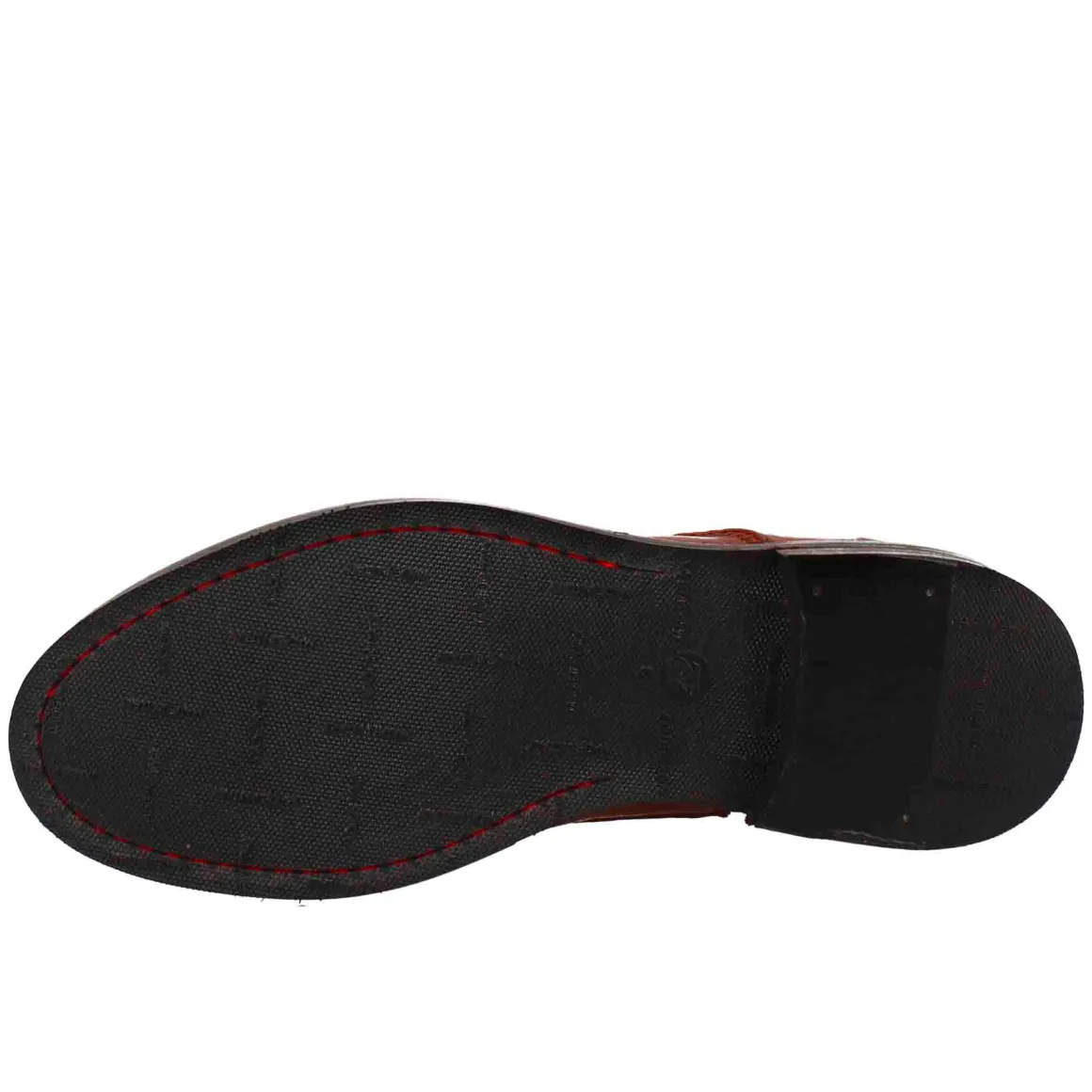 Stivaletto Anfibio Medio Diver Da Uomo In Pelle Lavata Colore Cuoio