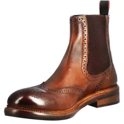 Stivaletto Candy Chelsea Da Uomo In Pelle Lavata Colore Cuoio Scuro