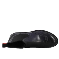 Stivaletto Candy Chelsea Da Uomo In Pelle Lavata Colore Blu Scuro