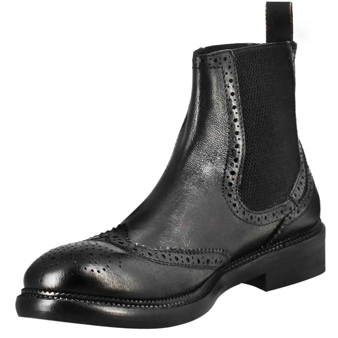 Stivaletto Candy Chelsea Da Uomo In Pelle Lavata Colore Nero