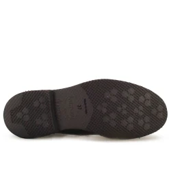 Stivaletto Chelsea Brogue Da Donna In Vera Pelle Colore Nero