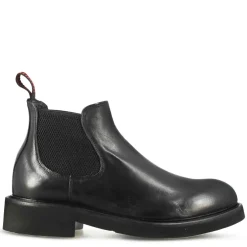 Stivaletto Chelsea Da Donna In Vera Pelle Colore Nero Ultraleggero