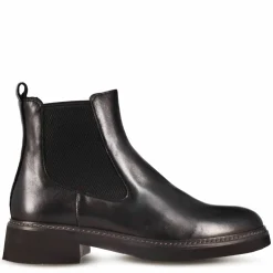 Stivaletto Chelsea Da Donna In Vera Pelle Colore Nero Con Elastico
