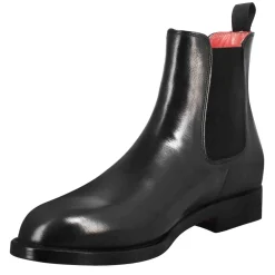 Stivaletto Chelsea Da Uomo In Pelle Colore Nero Con Elastico
