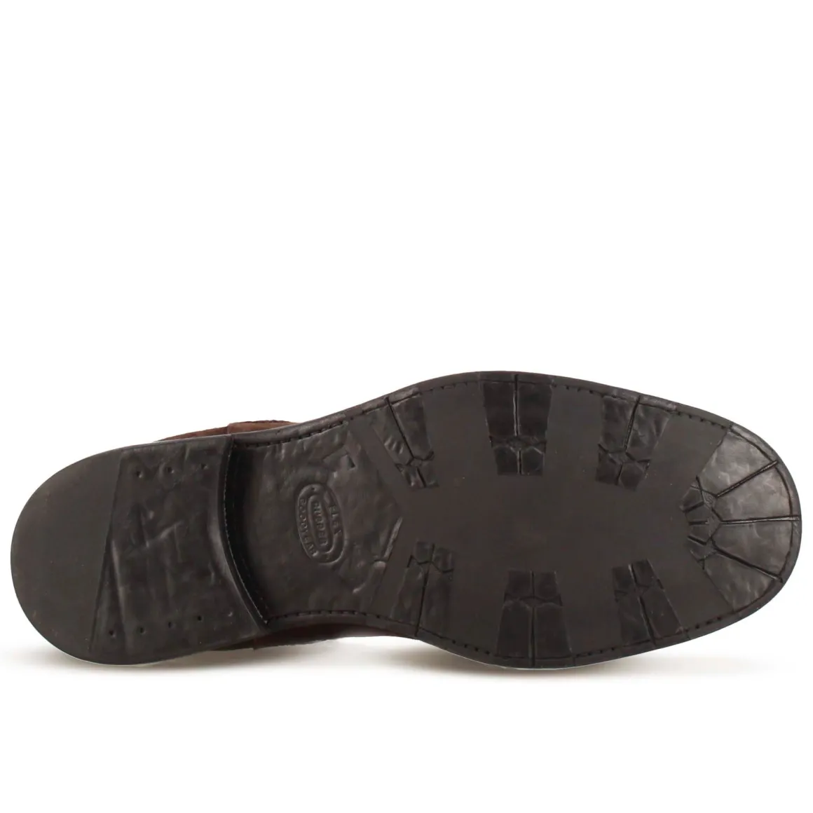 Stivaletto Chelsea Da Uomo In Vera Pelle Scamosciata Colore Marrone Scuro Con Elastico