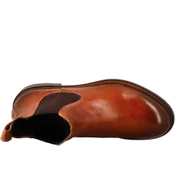 Stivaletto Chelsea Diver Da Uomo In Pelle Lavata Colore Cuoio
